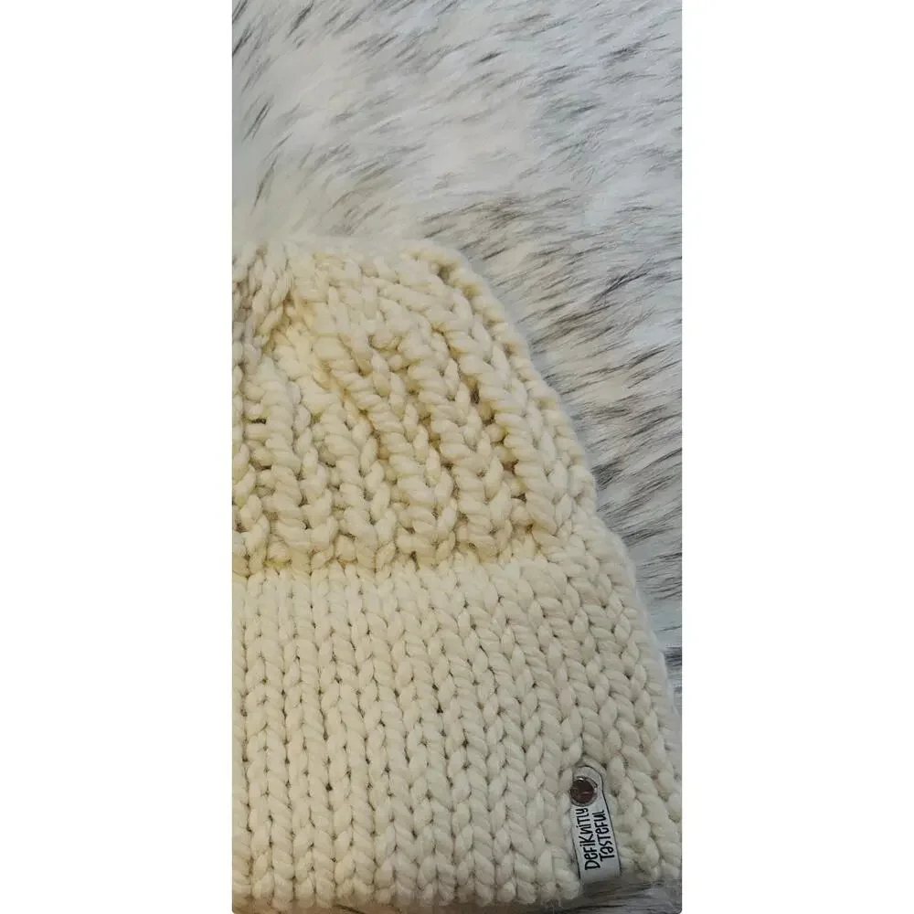 Cozy Cream Knit Beanie with Double Brim - Must Have for Winter Adventures